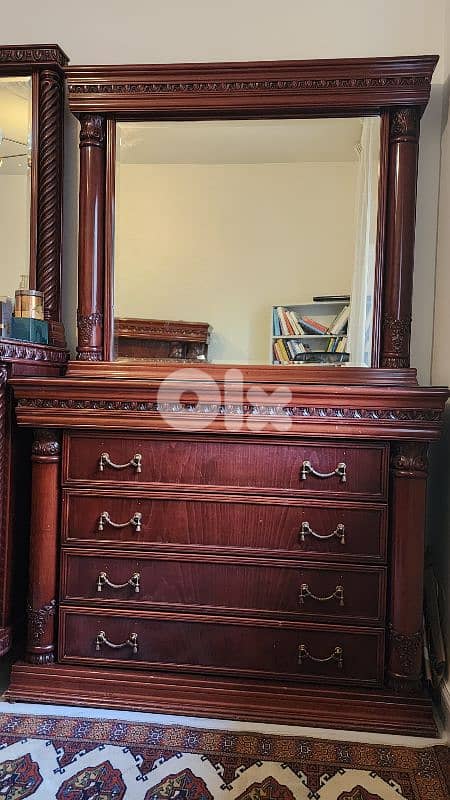 wood mirror مراية بيت خزانة خشب  جارور غرفة نوم صالون 0