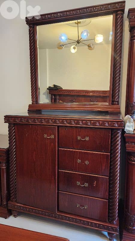 wood mirror مراية بيت خزانة خشب  جارور غرفة نوم صالون 3