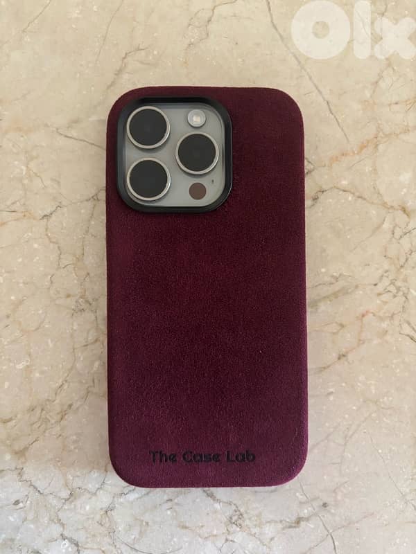 Iphone 15 pro Premium Alcantara case 3