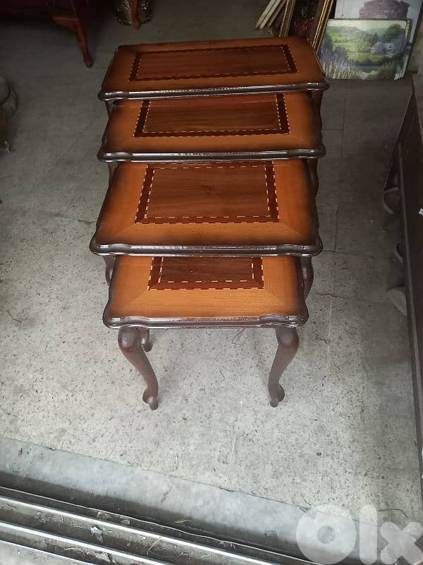 طقم طاولات خشب زين ٤ قطع 3