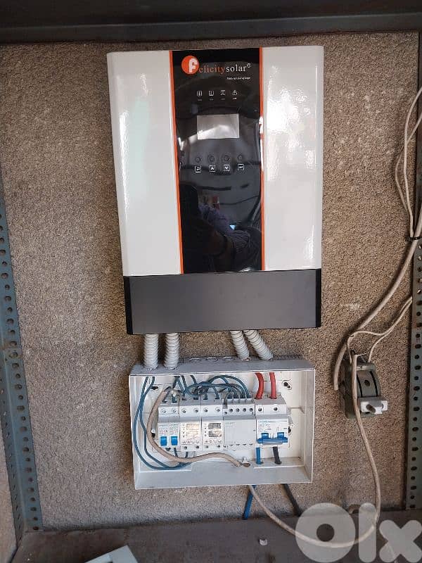 inverter  solar felicity 3000 kw plus 2 batteries gel 250 AH 2