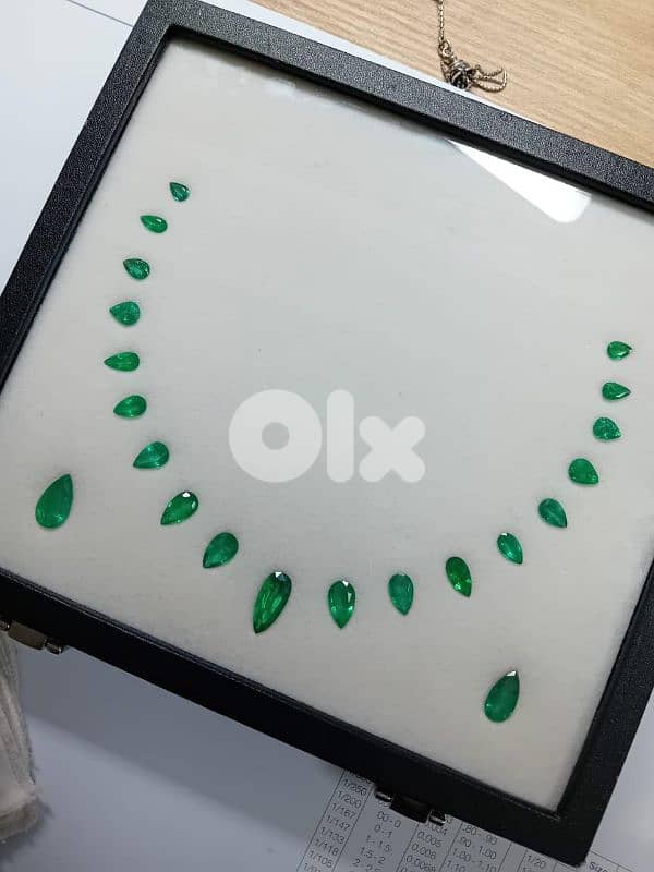 natural emerald, zambian 36.16 ft total 0