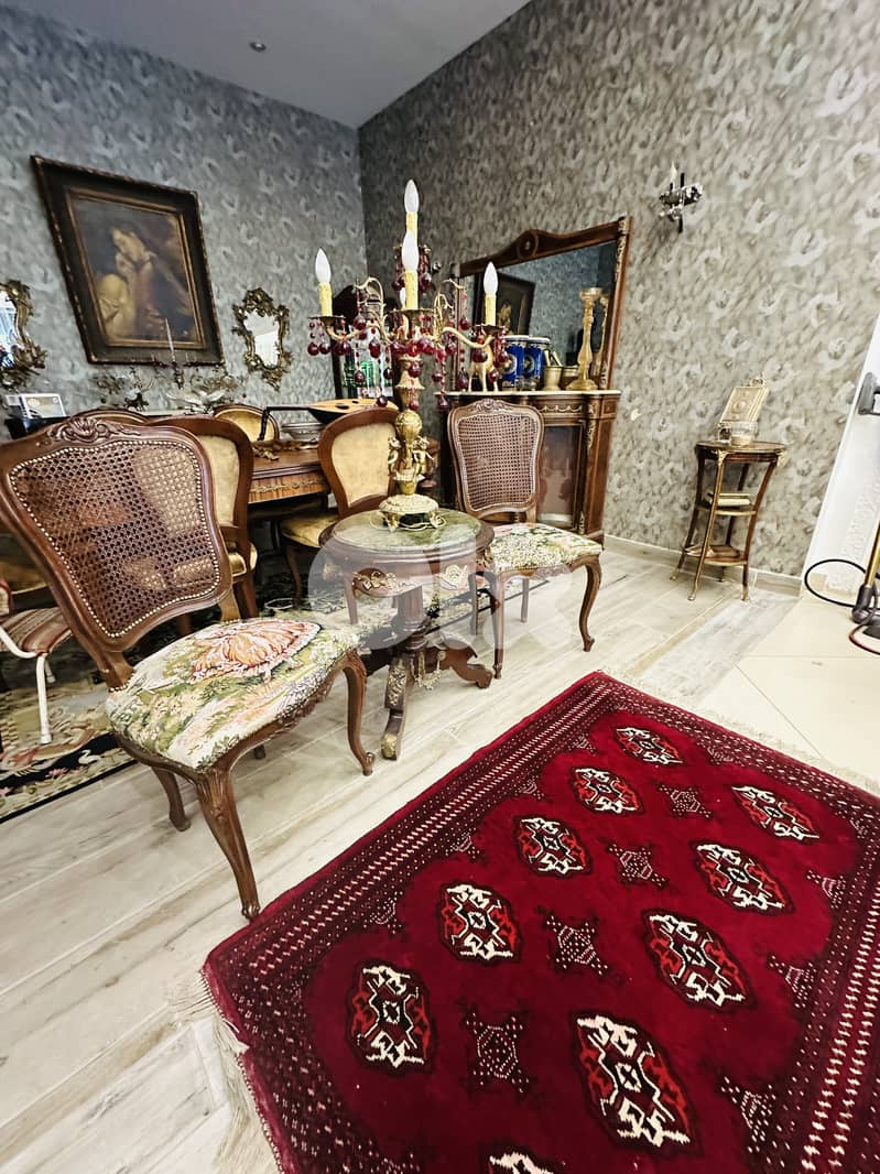 French Louis XV Style Vintage Cane Back Side 2 Chair and table 9