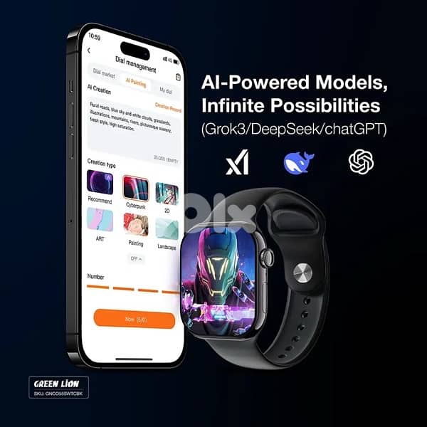 green lion communicate smart watch amoled 2