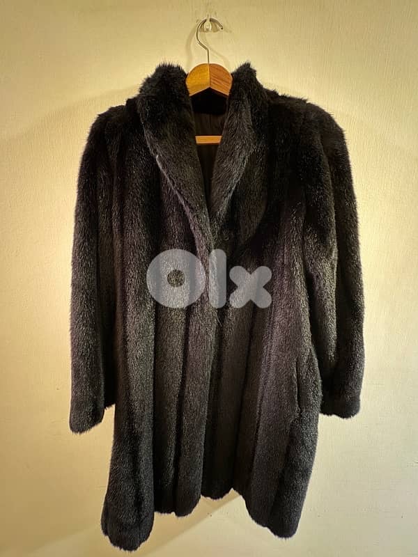 synthetic fur coat 0