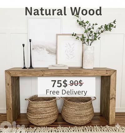 wooden consoles and tables