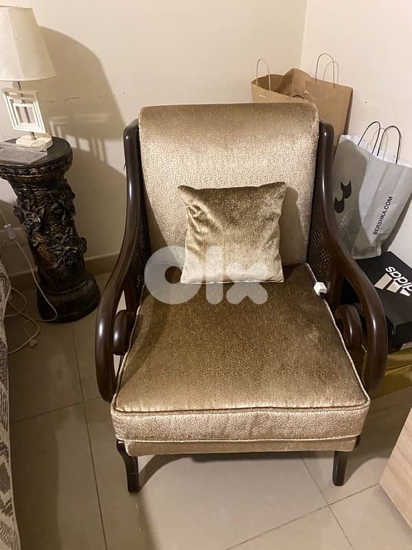 bed with two chairs 0