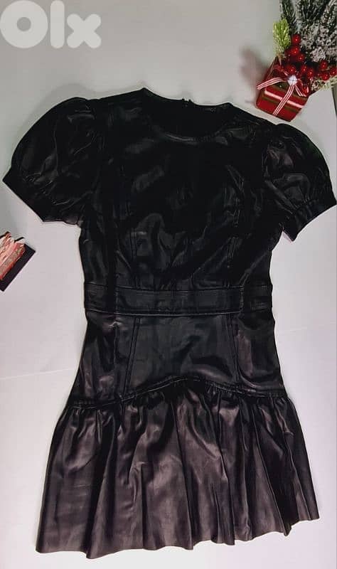 فستان جلد اسود 0
