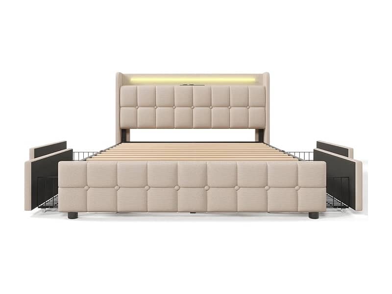 LED Drawers Bed 1