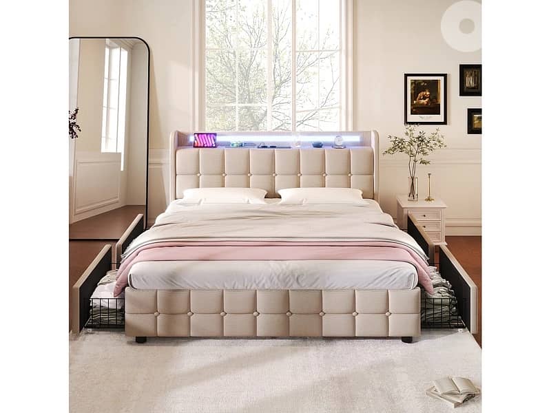 LED Drawers Bed 6