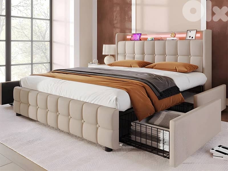 LED Drawers Bed 8