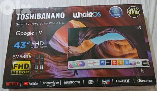 Toshibanano Smart TV Powered by Whale OS Google TV 43 FHD (NEW)