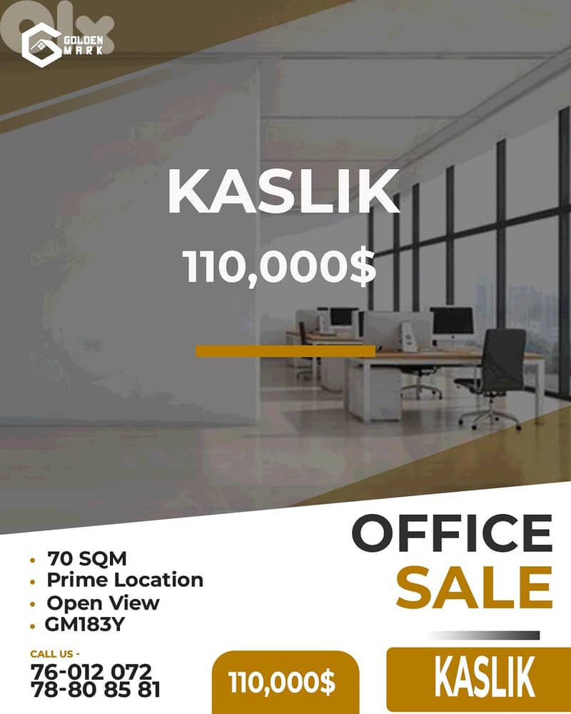 Office for sale in Kaslik - مكتب للبيع في كسليك 0