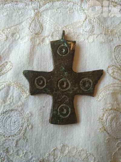 Antique Byzantine bronze cross - Price is final