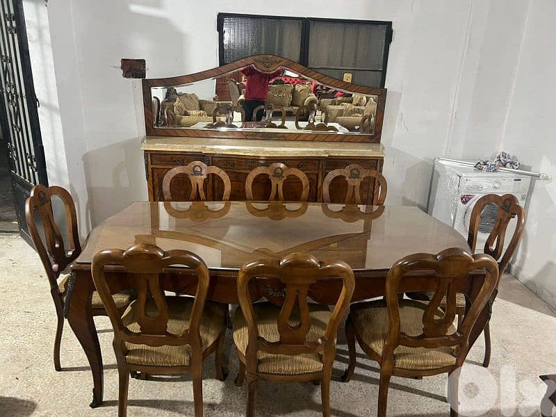 أوضة سفرة مصرية أنتيك مستعملة بحالة جديدة 0