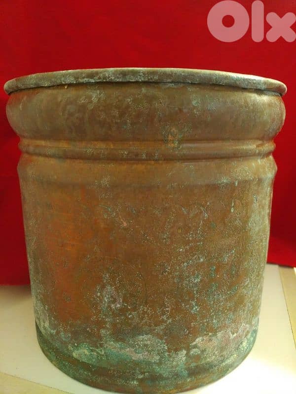 Very old copper cache pot (round) - Price is final 0