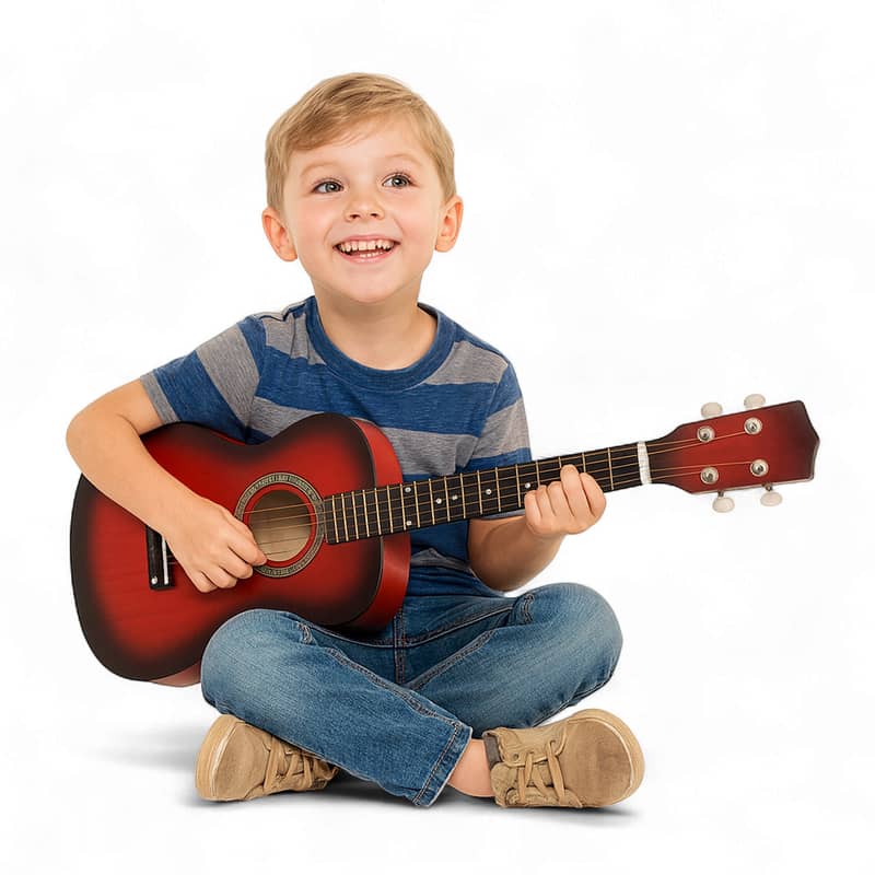 Kids half size good playable red guitar 0