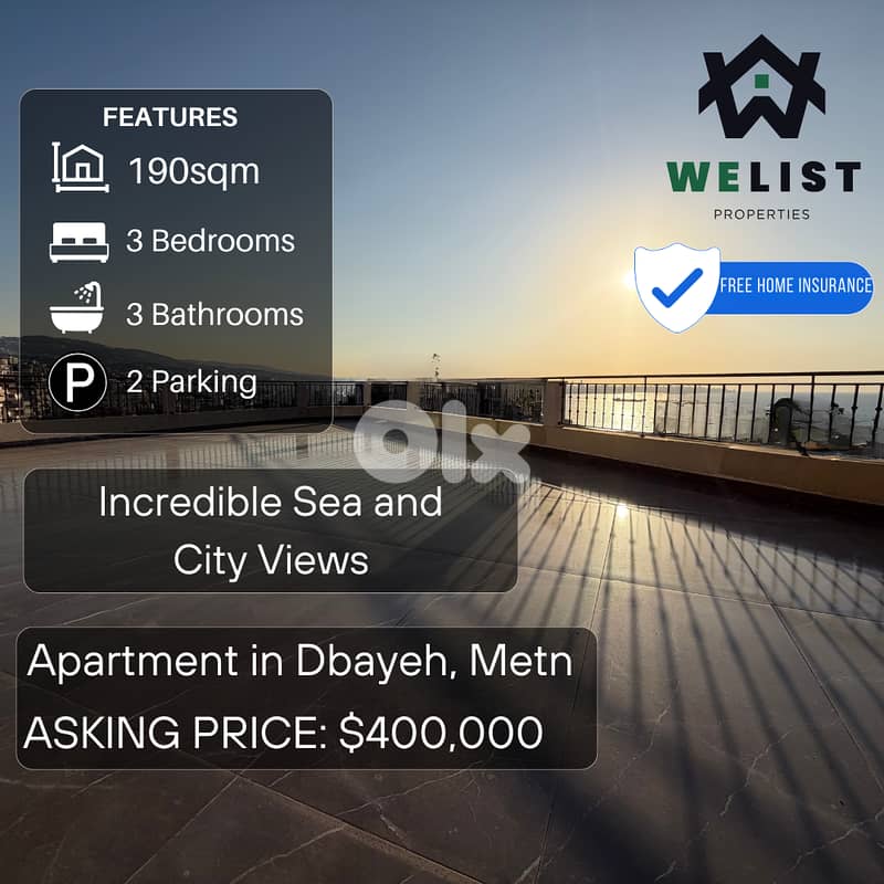 Apartment for Sale in Dbayeh شقة للبيع في منطقة ضبية 0