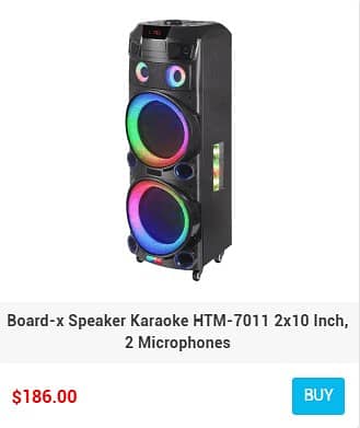 BOARD-X KARAOKE SPEAKER WITH MICROPHONES 1
