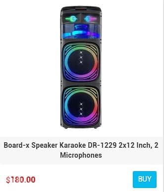 BOARD-X KARAOKE SPEAKER WITH MICROPHONES 2