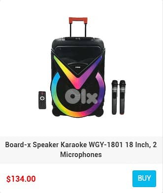 BOARD-X KARAOKE SPEAKER WITH MICROPHONES 3