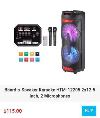 BOARD-X KARAOKE SPEAKER WITH MICROPHONES 4