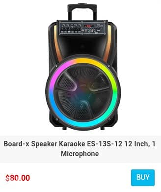 BOARD-X KARAOKE SPEAKER WITH MICROPHONES 7