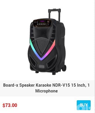 BOARD-X KARAOKE SPEAKER WITH MICROPHONES 8