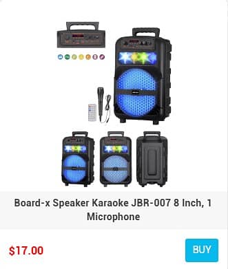 BOARD-X KARAOKE SPEAKER WITH MICROPHONES 9