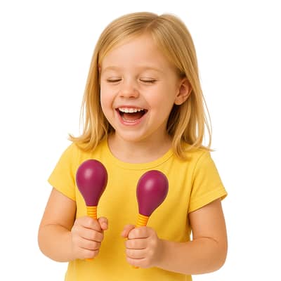 Special kids size colored maracas