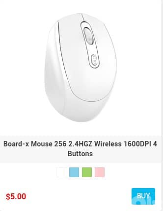 BOARD-X MOUSE WIRELESS, WIRED FOR GAMING AND OFFICE 6