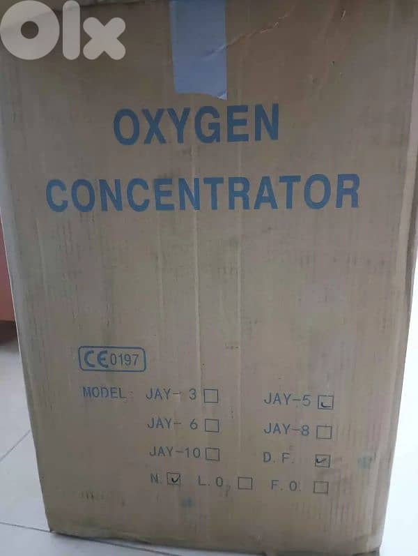 مكنة اوكسيجين غير مستعملة جديدة بالعلبة 0