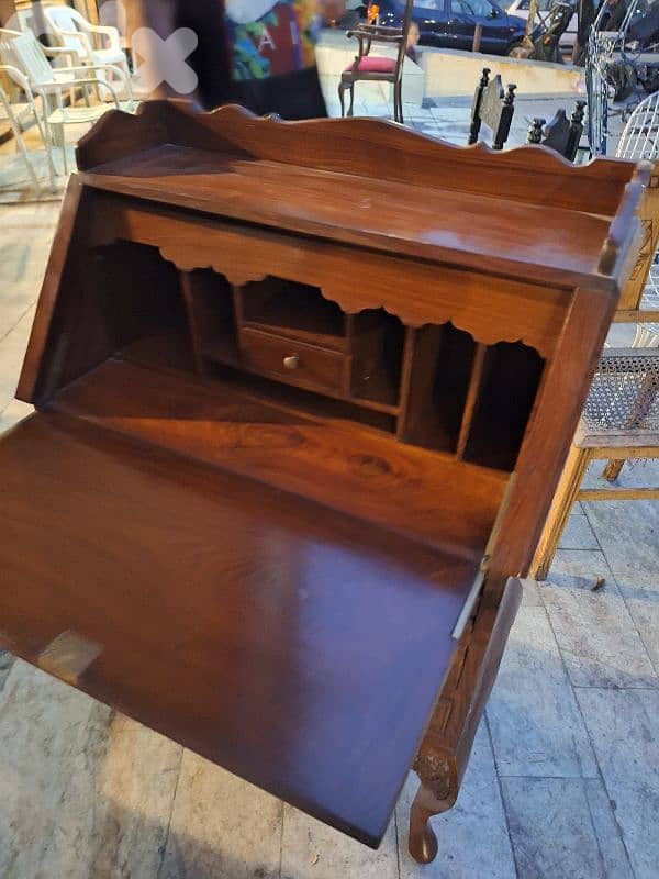 سكرتير خشب ورد حفر رائع جدا انتيك قديمة مميزة ناعمة جدا 1