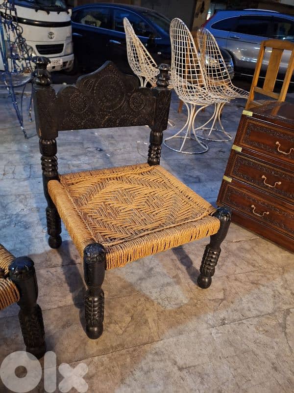 كراسي عدد٢ شرقي مميز ناعم انتيك شغل فني رائع جدا 1