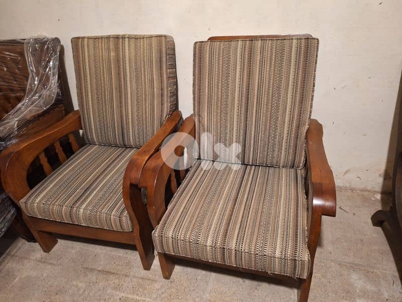 كنب فوتوي عدد٢ شازموريس ضهر متحرك خشب جوز اصلي قديم chaise morice 2