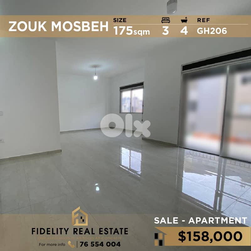 Apartment for sale in Zouk Mosbeh GH206 شقة للبيع في زوق مصبح 0