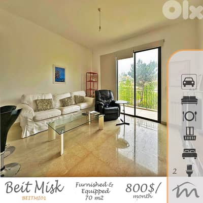 Beit Misk | Signature | Furnished/Equipped 1 Bedroom Apart | Balcony