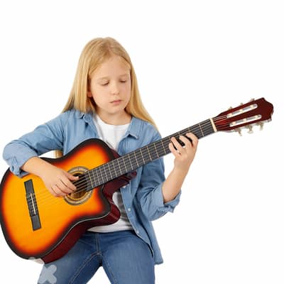 Olive Tree classic guitar shaped full size sunburst