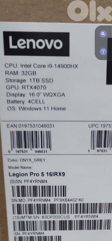 Legion pro lenovo i9 14 32g 4070 trades accepted 0