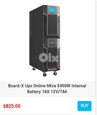 Board-X Ups Online Internal or External Batteries 3