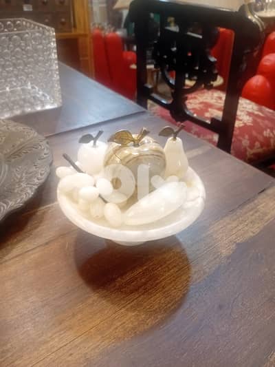 صحن فواكه من الرخام قطعة من الروائع للديكور