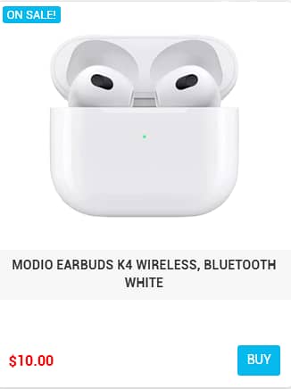 MODIO EARBUDS NOISE CANCELLATION BLUETOOTH WIRELESS 1