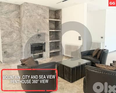 Penthouse, mountain, city, and sea view, baabda /بعبدا REF#GG126253