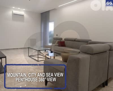 Mountain, city and sea view Penthouse 360° view - baabda REF#GG126254