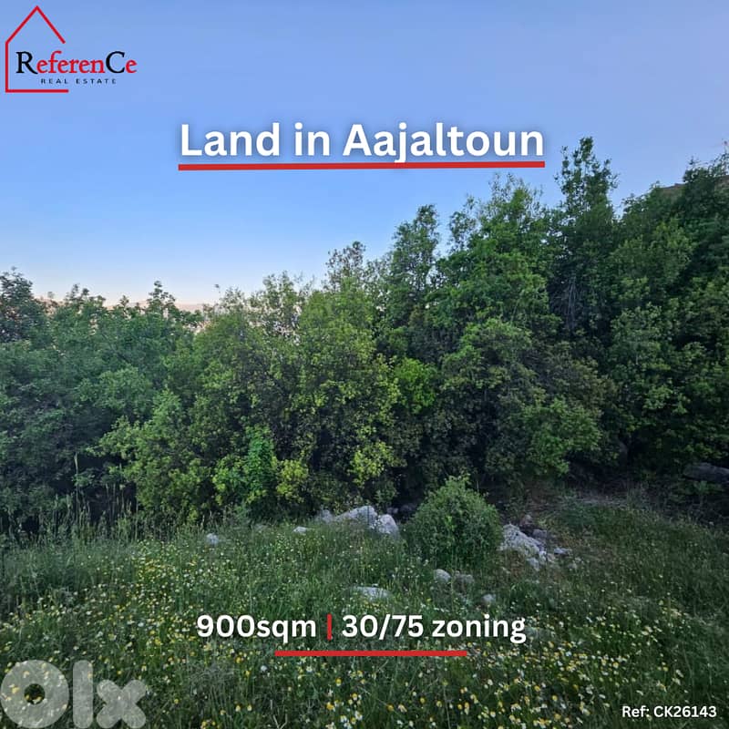 Prime land in Aajaltoun for sale أرض مميزة للبيع في عجلتون 0