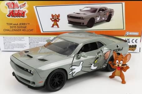 Dodge Challenger Hellcat 2015(Tom & Jerry) diecast car model 1;24