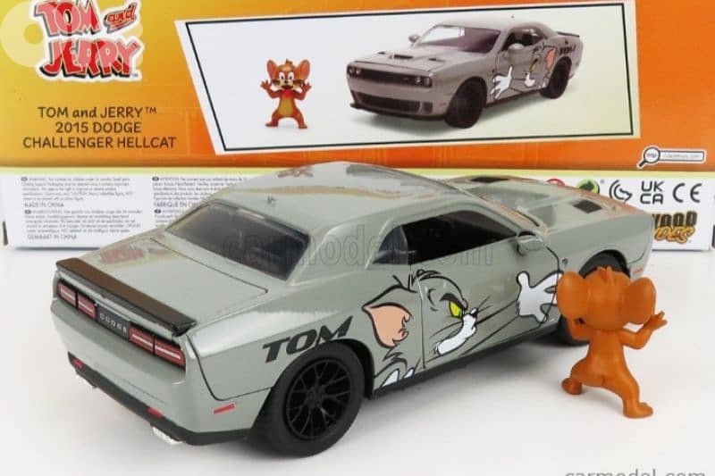 Dodge Challenger Hellcat 2015(Tom & Jerry) diecast car model 1;24 2