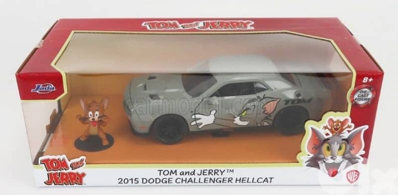 Dodge Challenger Hellcat 2015(Tom & Jerry) diecast car model 1;24 5