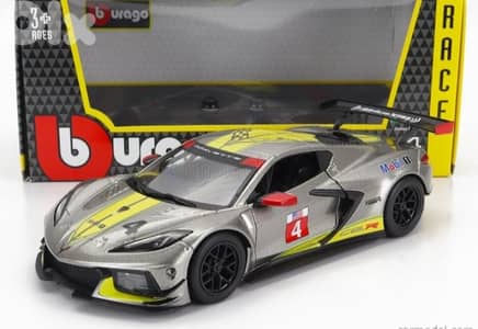 Corvette C8. R diecast car model 1:24.