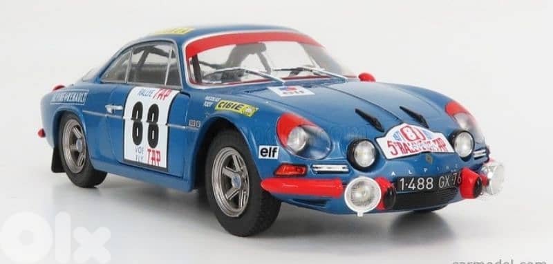 Alpine A110 1600RS (Rally Portugal 1971) diecast car model 1;18 3